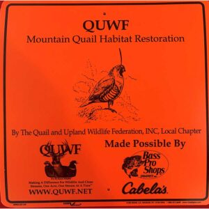 Mountain Quail Habitat Restoration Sign